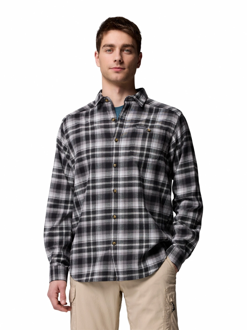 CAMISA ML HOMBRE CORNELL WOODS NEGRO COLUMBIA - 1