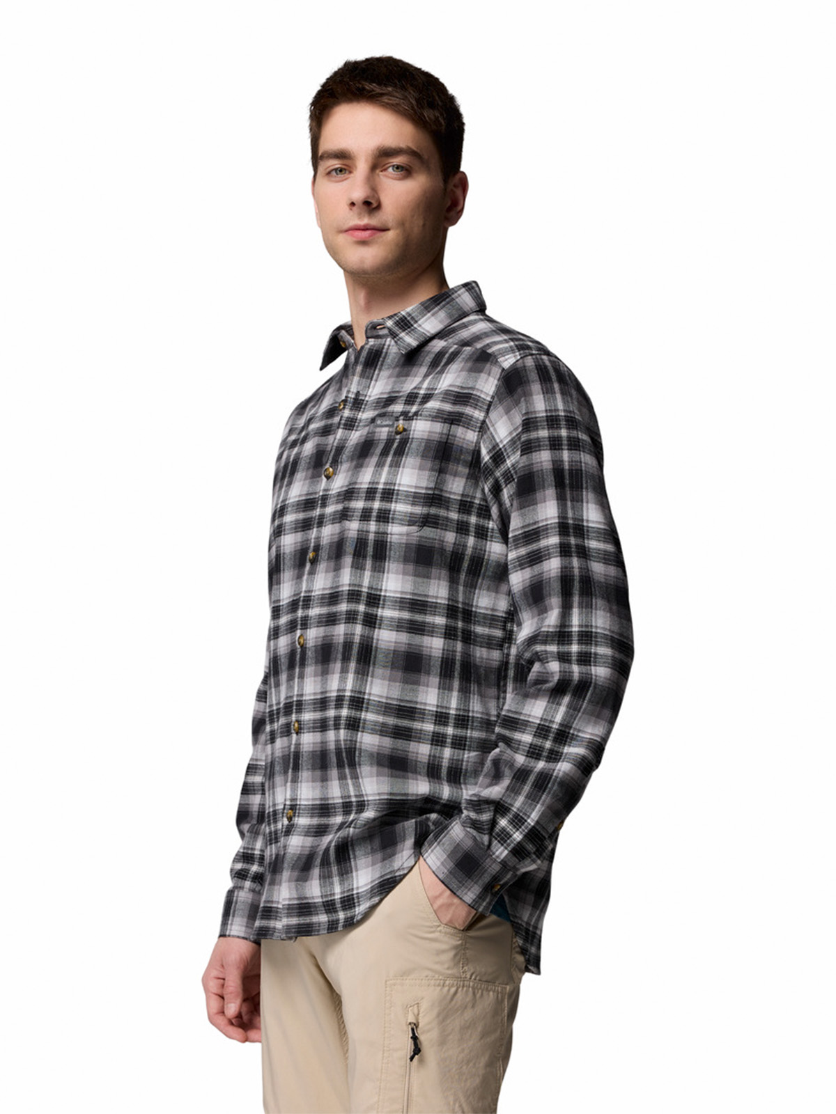 CAMISA ML HOMBRE CORNELL WOODS NEGRO COLUMBIA - 2