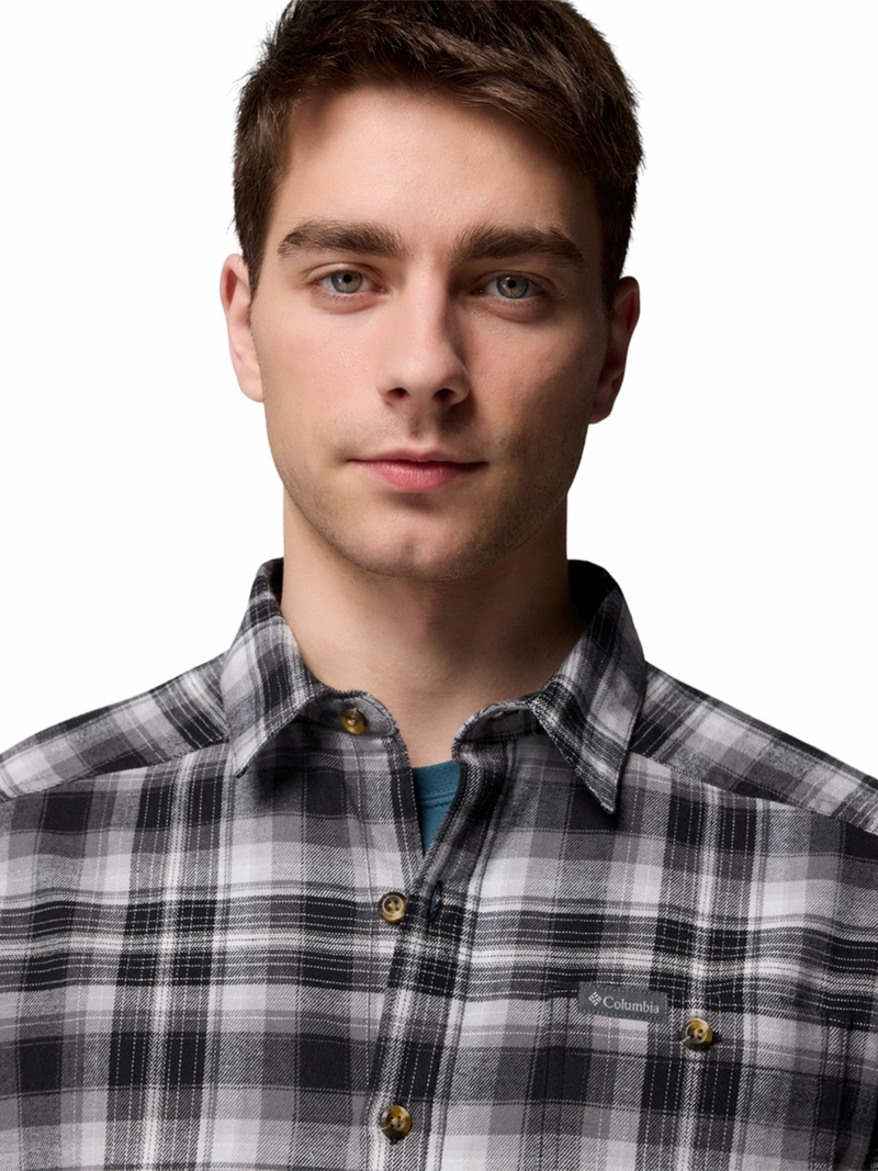 CAMISA ML HOMBRE CORNELL WOODS NEGRO COLUMBIA - 5