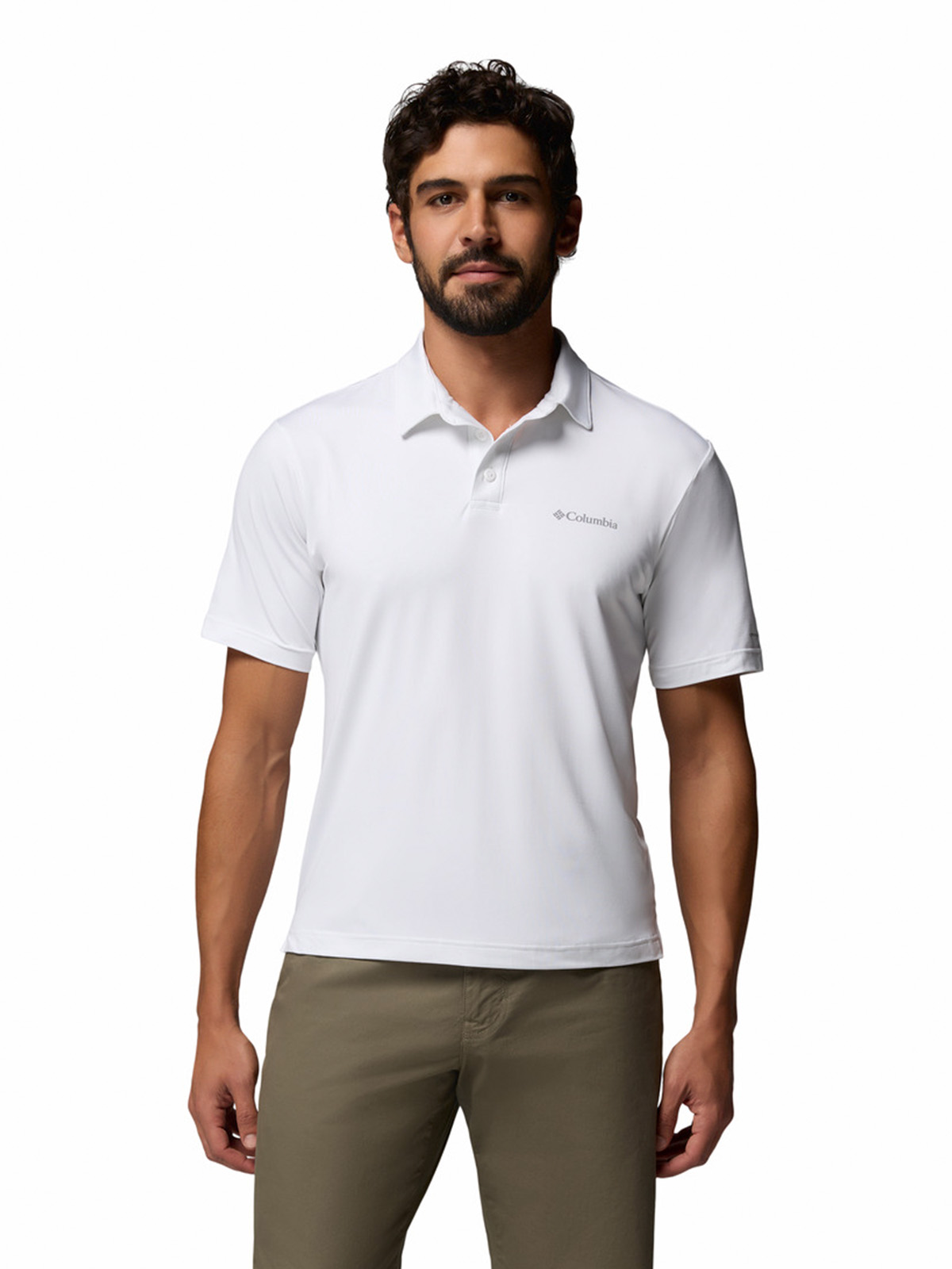 POLERA MC HOMBRE PARSONS POINT BLANCO COLUMBIA - 1
