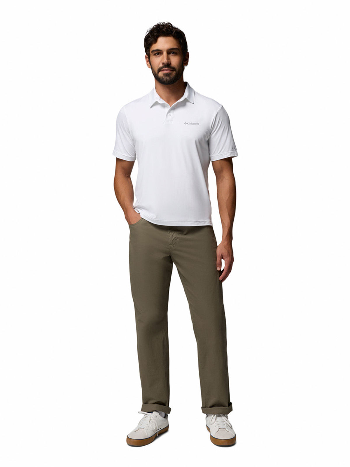 POLERA MC HOMBRE PARSONS POINT BLANCO COLUMBIA - 6