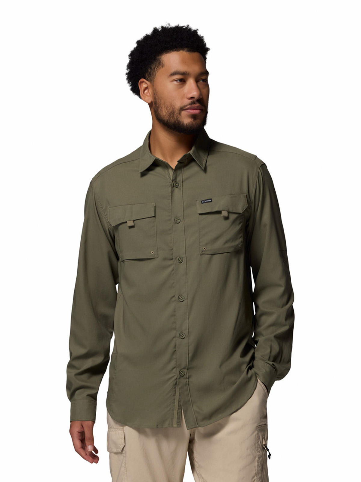 COLUMBIA CAMISA ML HOMBRE SILVER RIDGE UTILITY GRIS COLUMBIA