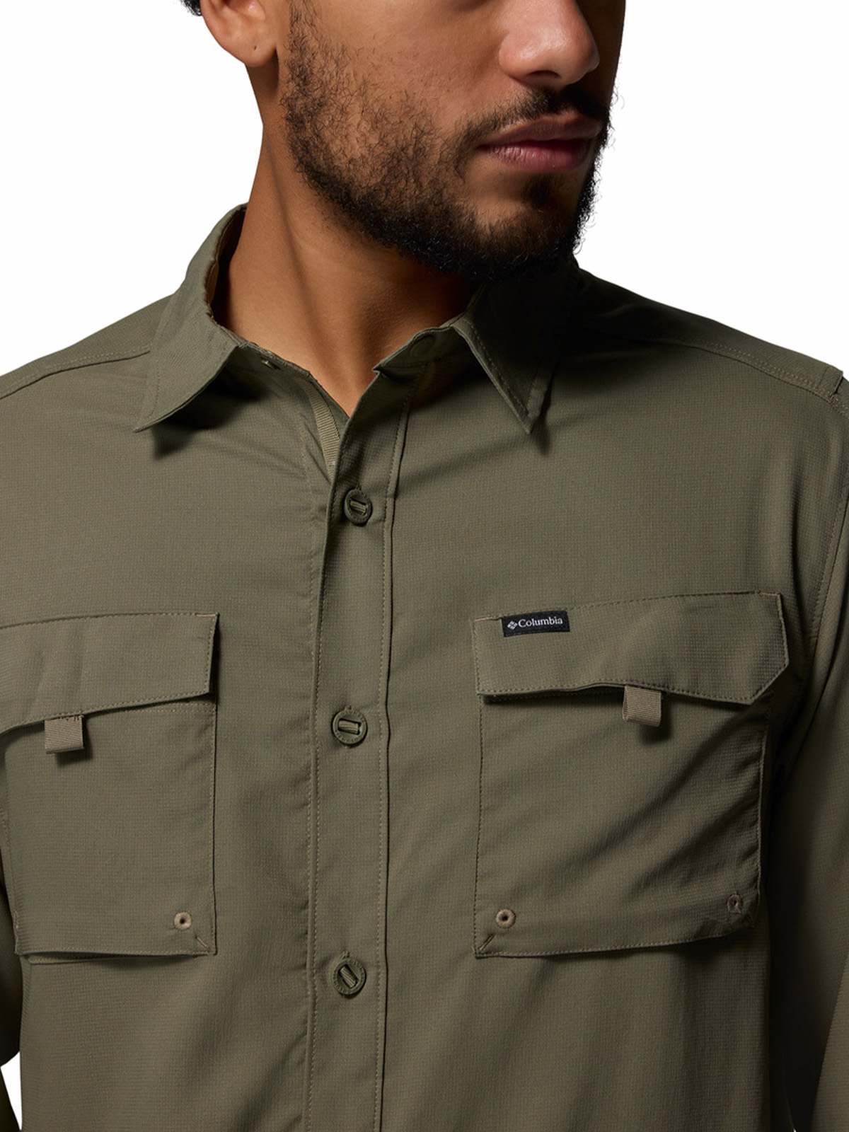 CAMISA ML HOMBRE SILVER RIDGE UTILITY GRIS COLUMBIA - 5
