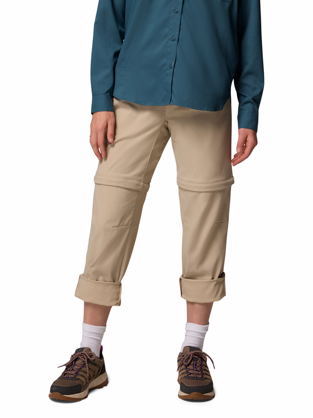 PANTALON MUJER LESLIE CONVERTIBLE BEIGE COLUMBIA - 4