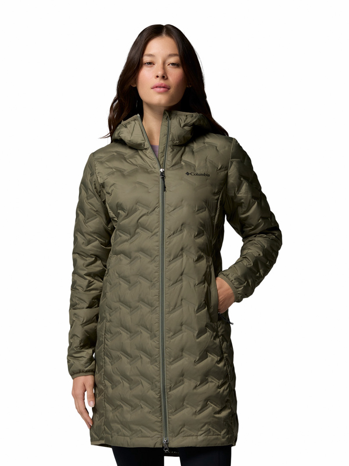 PARKA MUJER DELTA RIDGE II LONG GRIS COLUMBIA - 1