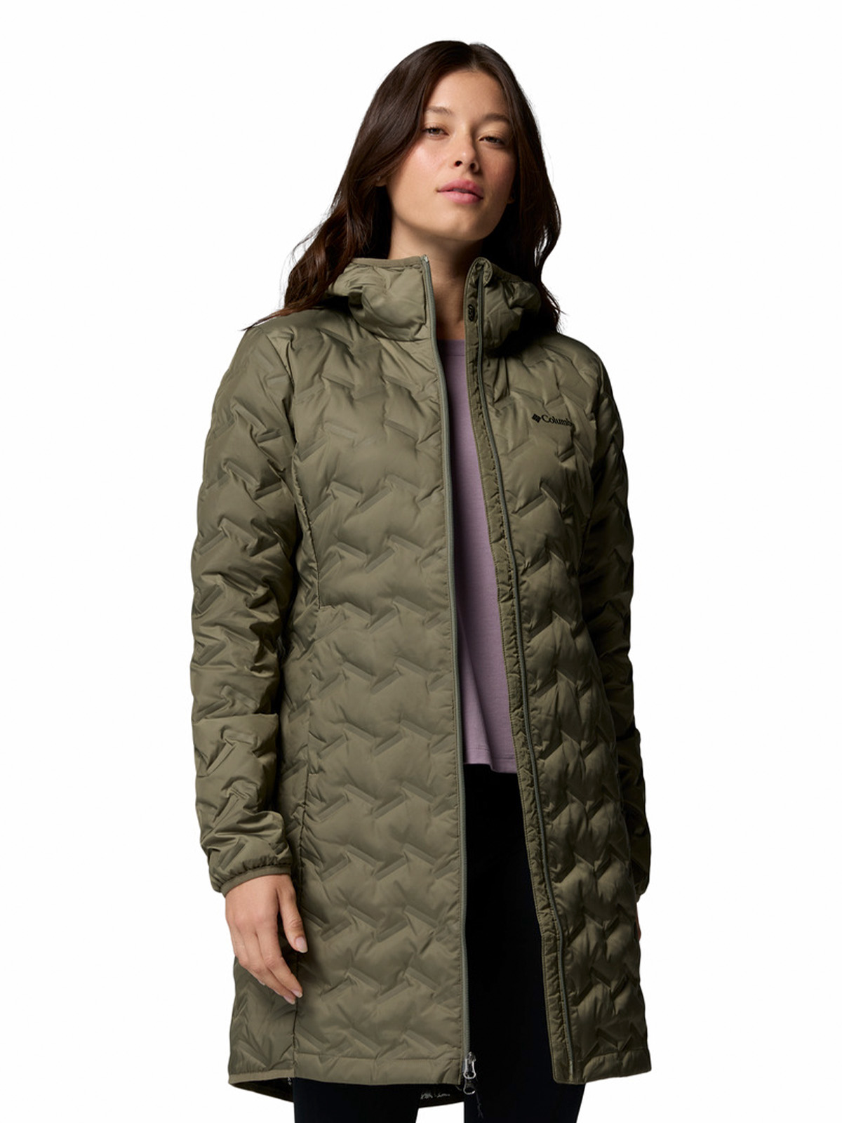 PARKA MUJER DELTA RIDGE II LONG GRIS COLUMBIA - 4