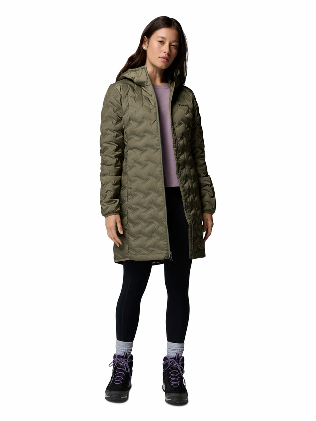 PARKA MUJER DELTA RIDGE II LONG GRIS COLUMBIA - 9
