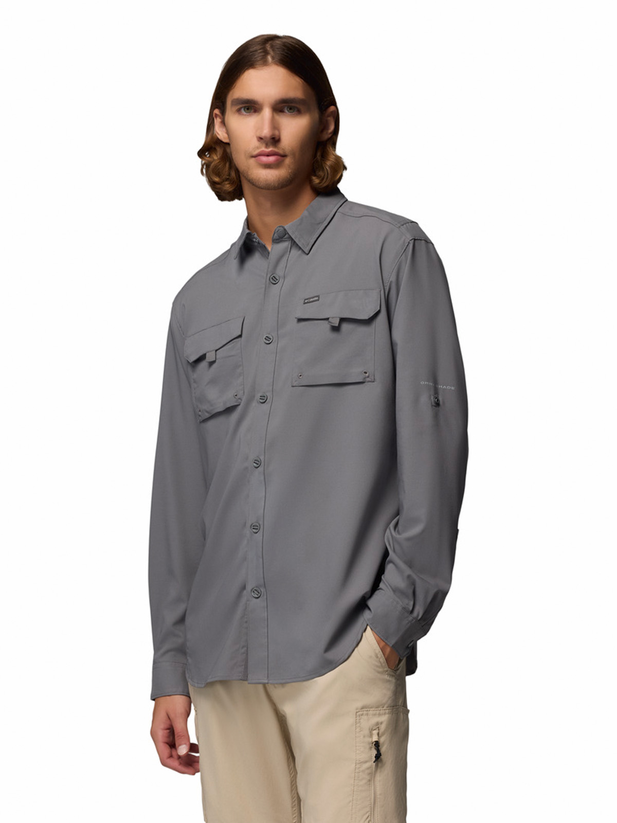 CAMISA ML HOMBRE SILVER RIDGE UTILITY GRIS COLUMBIA - 2
