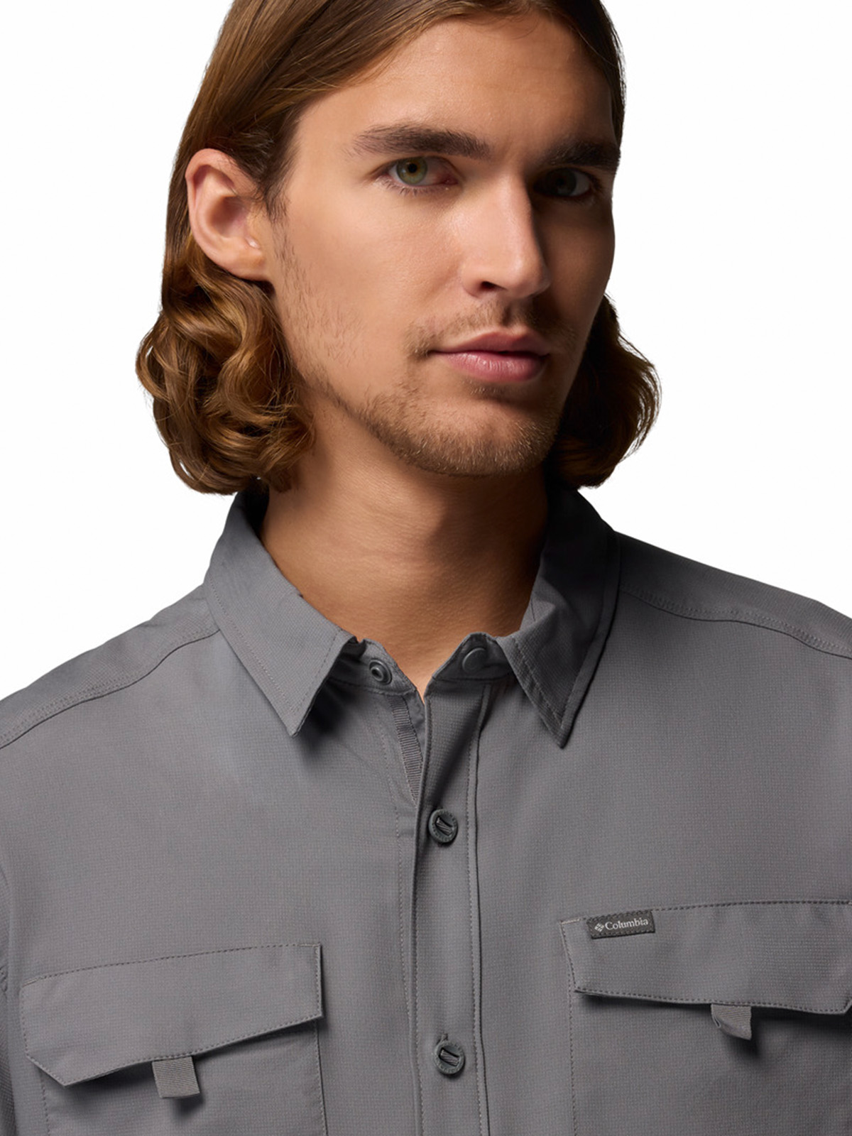 CAMISA ML HOMBRE SILVER RIDGE UTILITY GRIS COLUMBIA - 5