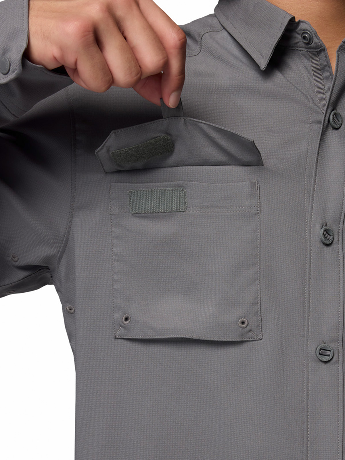 CAMISA ML HOMBRE SILVER RIDGE UTILITY GRIS COLUMBIA - 7