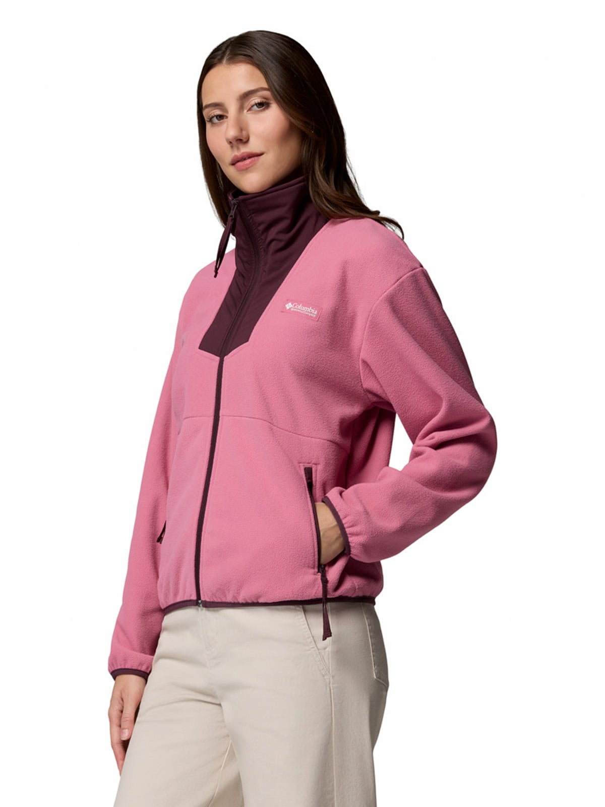 POLAR MUJER SEQUOIA GROVE FULL ZIP ROSADO COLUMBIA - 2