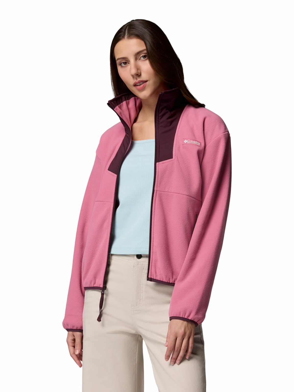 POLAR MUJER SEQUOIA GROVE FULL ZIP ROSADO COLUMBIA - 4