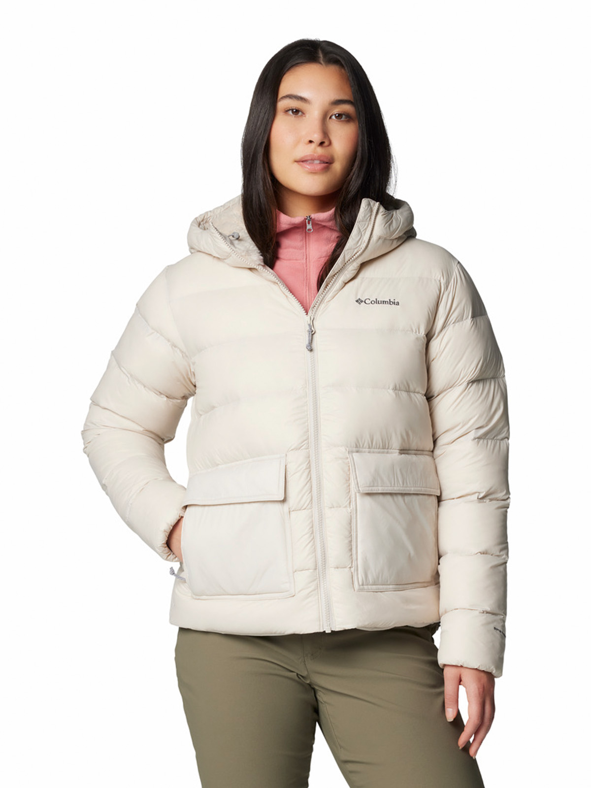 PARKA MUJER HARMONY FALLS HOODED BEIGE COLUMBIA - 1