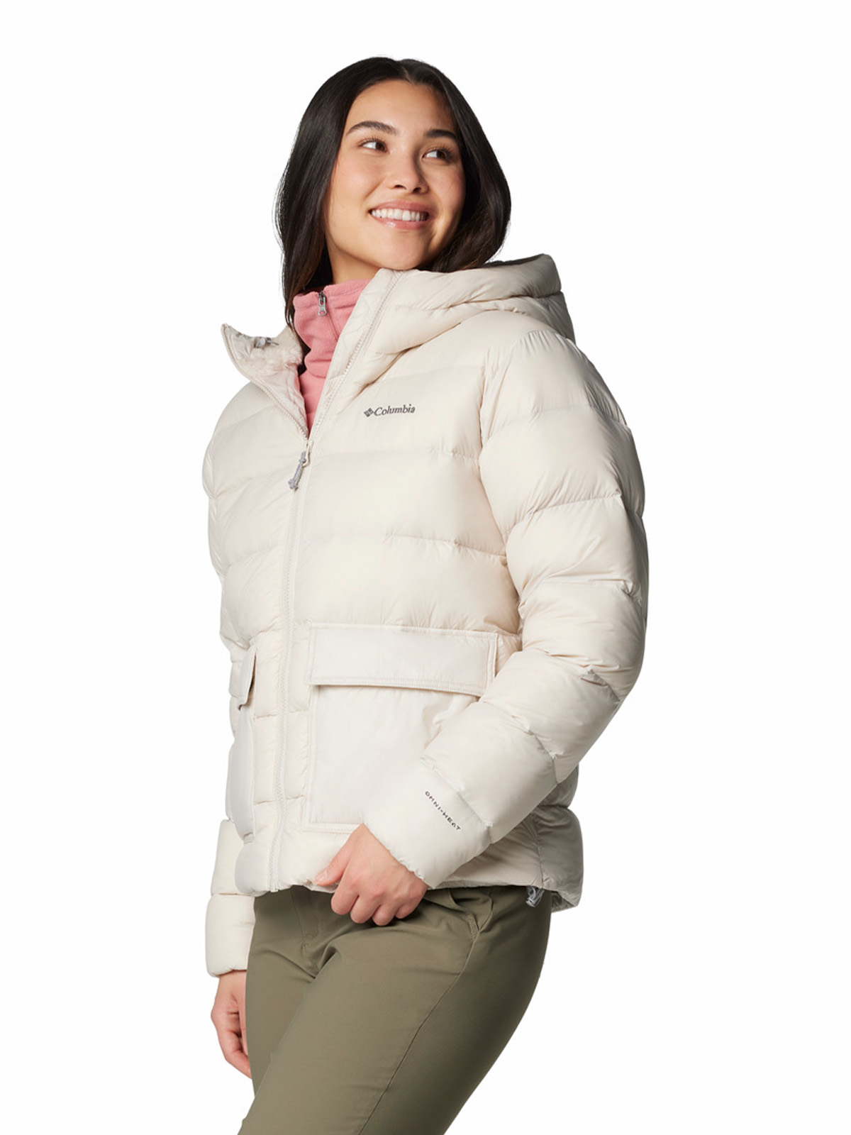 PARKA MUJER HARMONY FALLS HOODED BEIGE COLUMBIA - 4