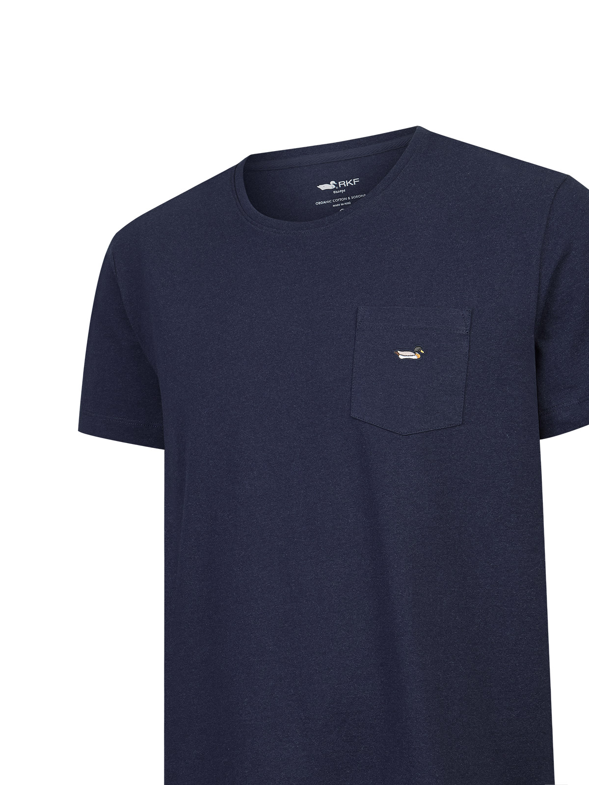 POLERA ALGODON ORGANICO HOMBRE DRAKE AZUL ROCKFORD - 2