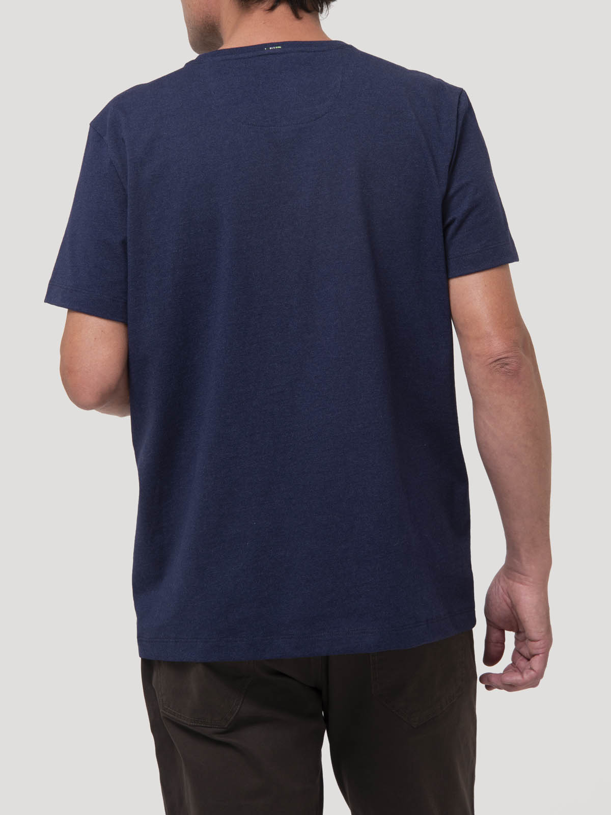 POLERA ALGODON ORGANICO HOMBRE DRAKE AZUL ROCKFORD - 6