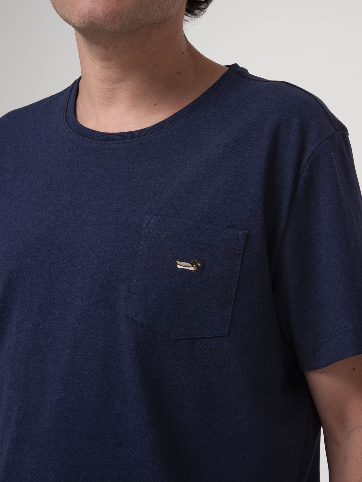 POLERA ALGODON ORGANICO HOMBRE DRAKE AZUL ROCKFORD - 7