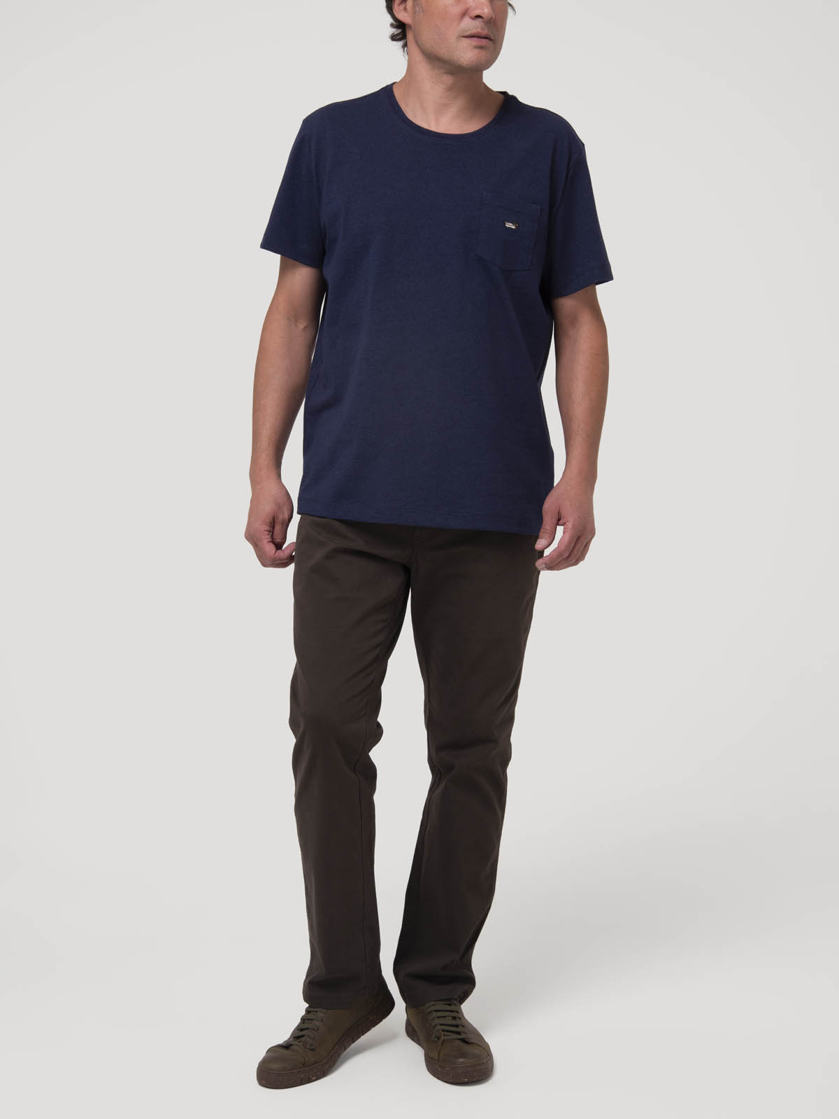 POLERA ALGODON ORGANICO HOMBRE DRAKE AZUL ROCKFORD - 8