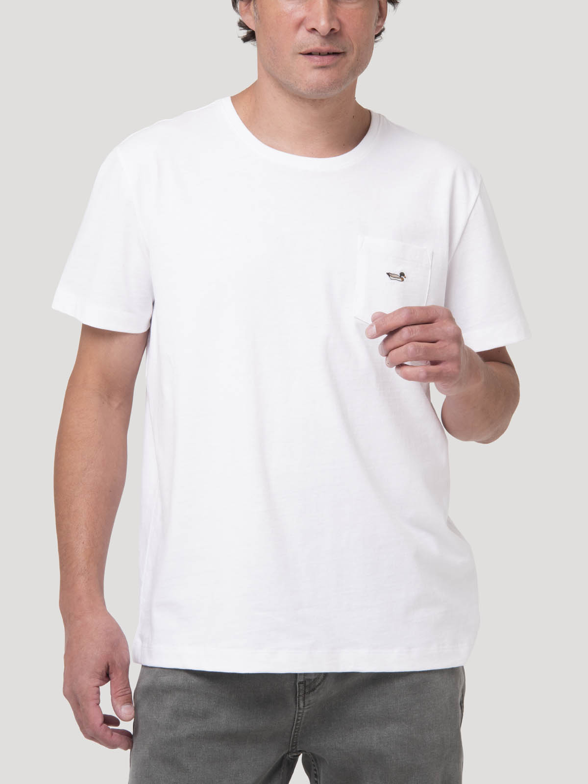 POLERA ALGODON ORGANICO HOMBRE DRAKE AZUL ROCKFORD - 5