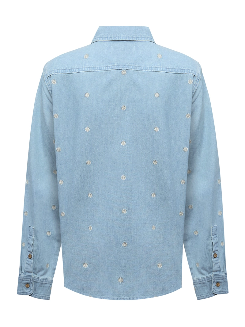 BLUSA ALGODON MUJER SNOWFLEX AZUL ROCKFORD - 2