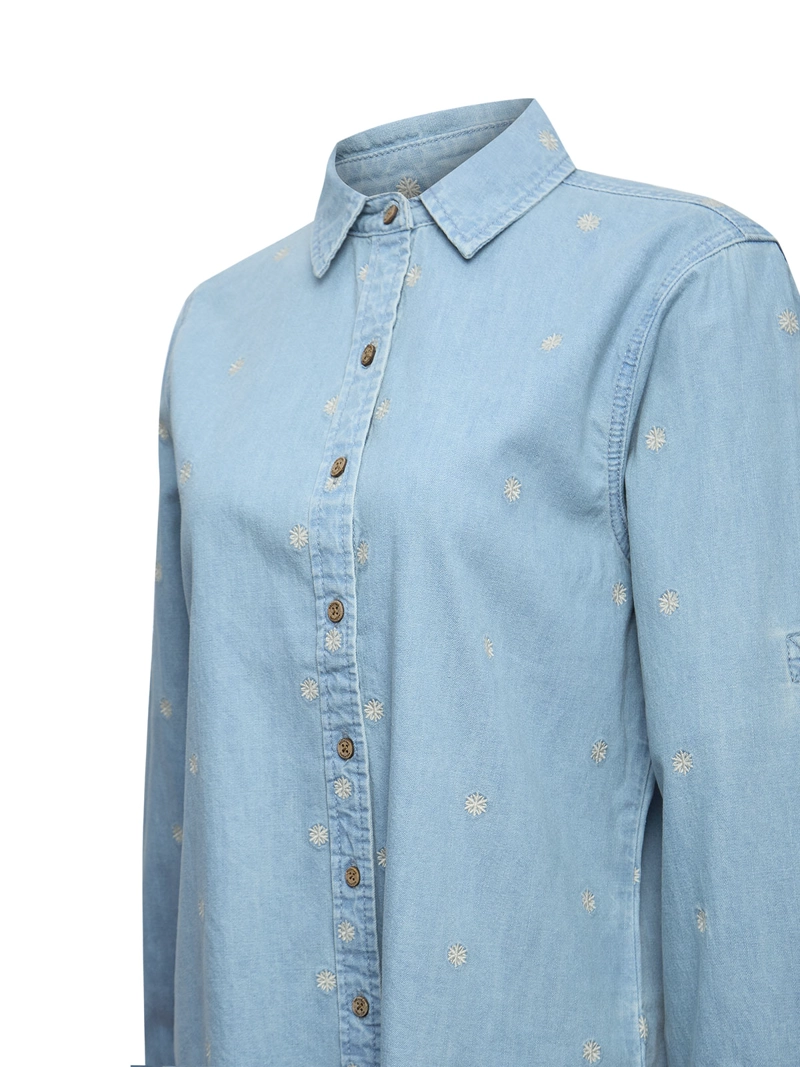 BLUSA ALGODON MUJER SNOWFLEX AZUL ROCKFORD - 4