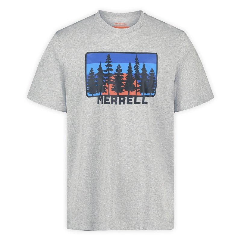 POLERA M/C HOMBRE FOREST LINE GRIS MERRELL - 1