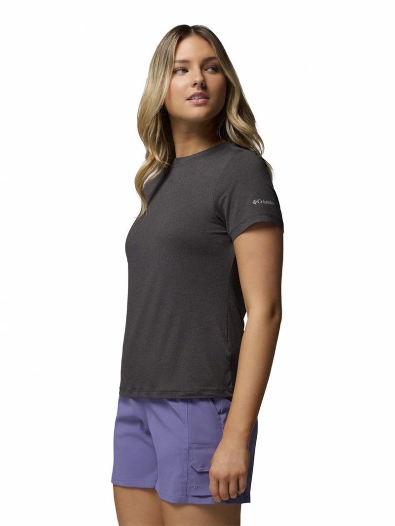 POLERA MC MUJER PARSONS POINT NEGRO COLUMBIA - 2
