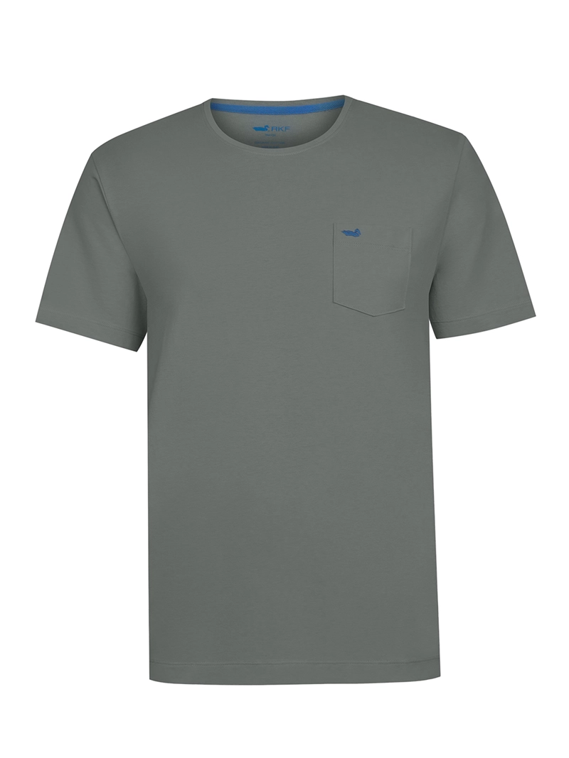 POLERA ALGODON ORGANICO HOMBRE BASICPOC GRIS ROCKFORD - 1