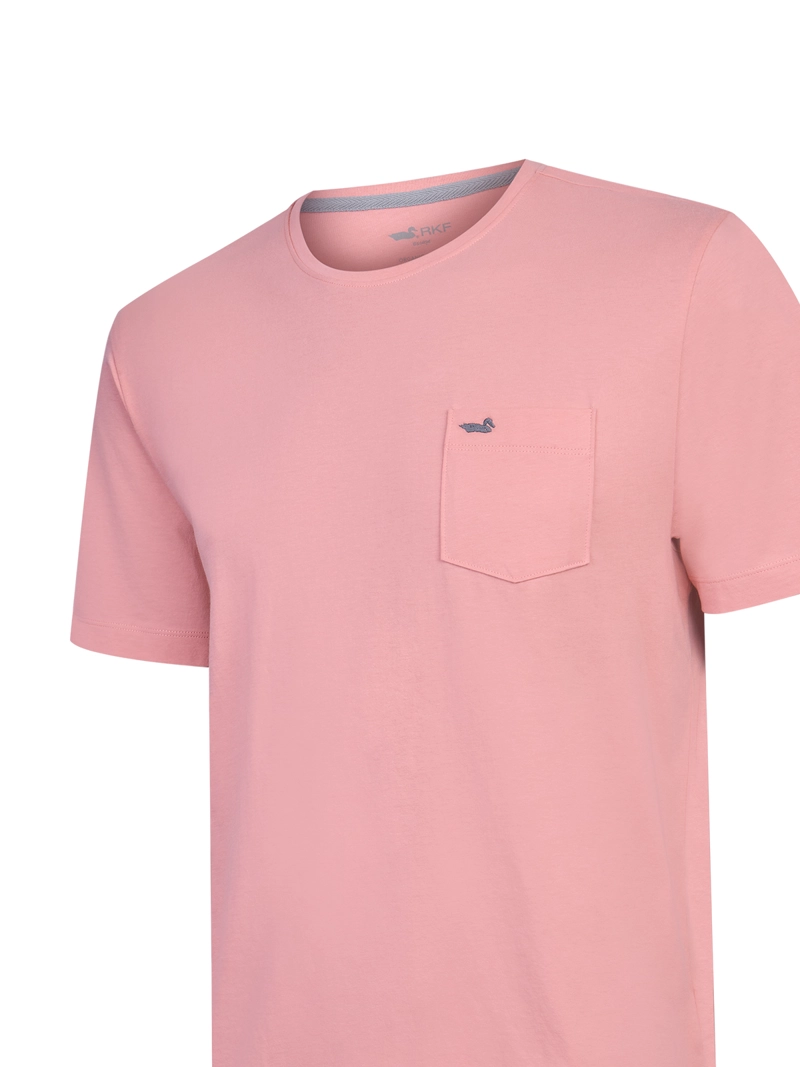 POLERA ALGODON ORGANICO HOMBRE BASICPOC ROSADO ROCKFORD - 4
