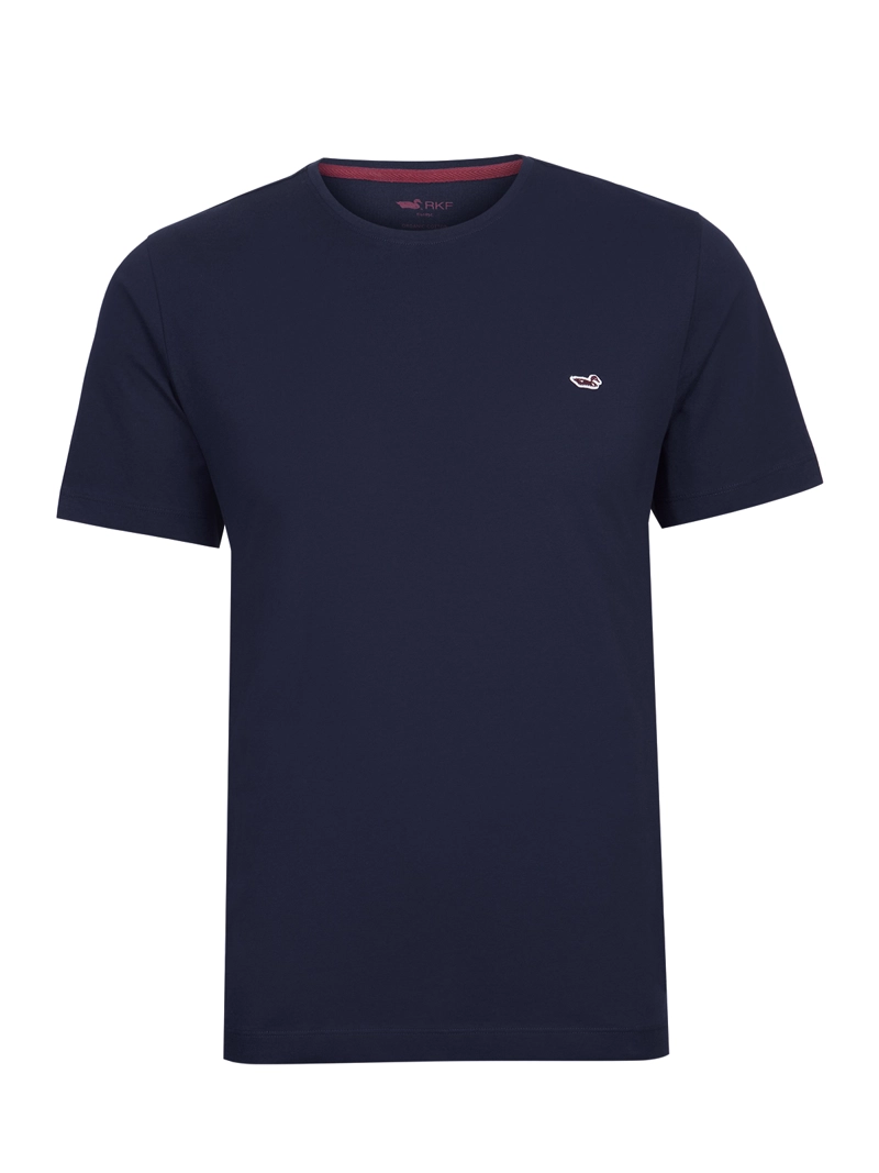 POLERA ALGODON ORGANICO HOMBRE BASIC AZUL MARINO ROCKFORD - 1