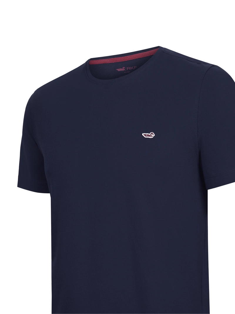 POLERA ALGODON ORGANICO HOMBRE BASIC AZUL MARINO ROCKFORD - 4