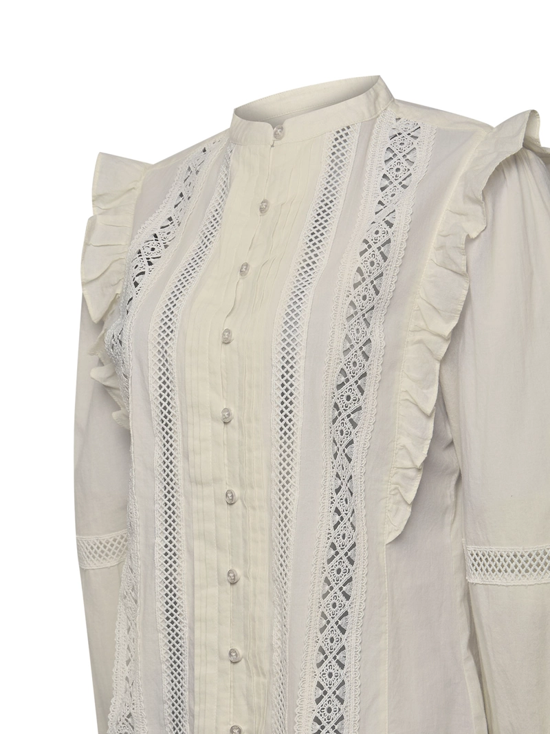 BLUSA ALGODON ORGANICO MUJER HIBISCUS BLANCO ROCKFORD - 4