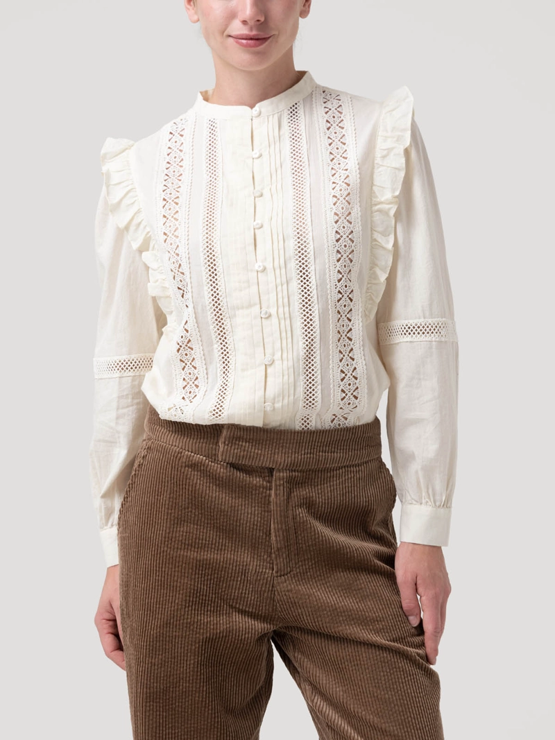 BLUSA ALGODON ORGANICO MUJER HIBISCUS BLANCO ROCKFORD - 5