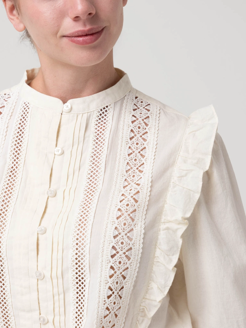 BLUSA ALGODON ORGANICO MUJER HIBISCUS BLANCO ROCKFORD - 7