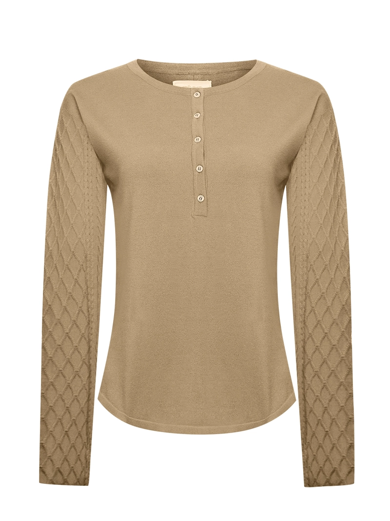 POLERA ALGODON MUJER OLMO CAFE  ROCKFORD - 1