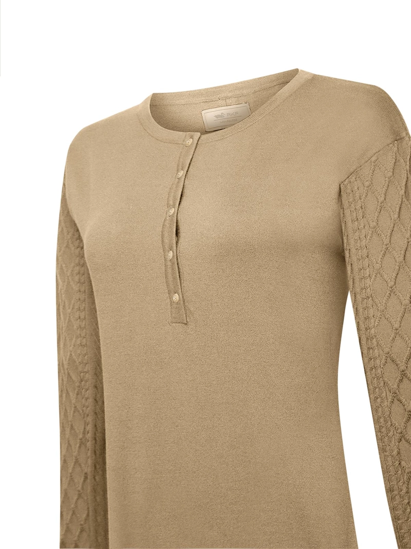 POLERA ALGODON MUJER OLMO CAFE  ROCKFORD - 4