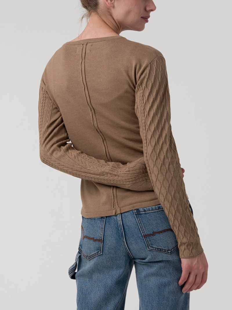 POLERA ALGODON MUJER OLMO CAFE  ROCKFORD - 6