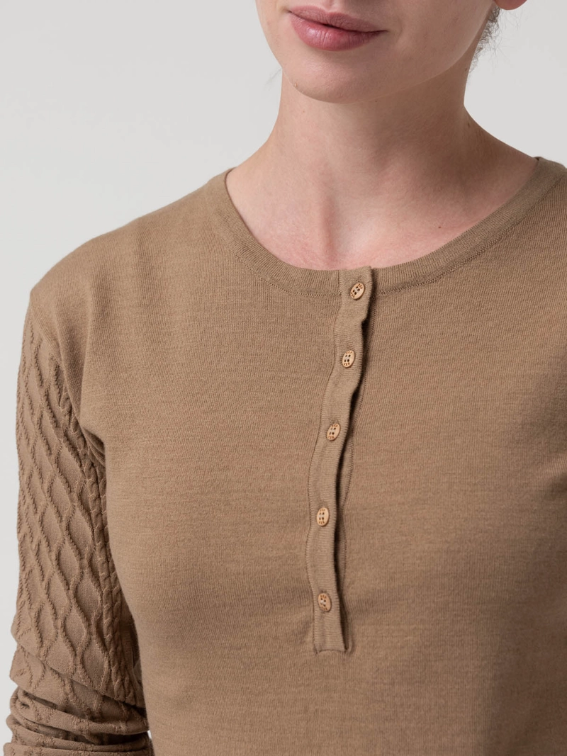 POLERA ALGODON MUJER OLMO CAFE  ROCKFORD - 7