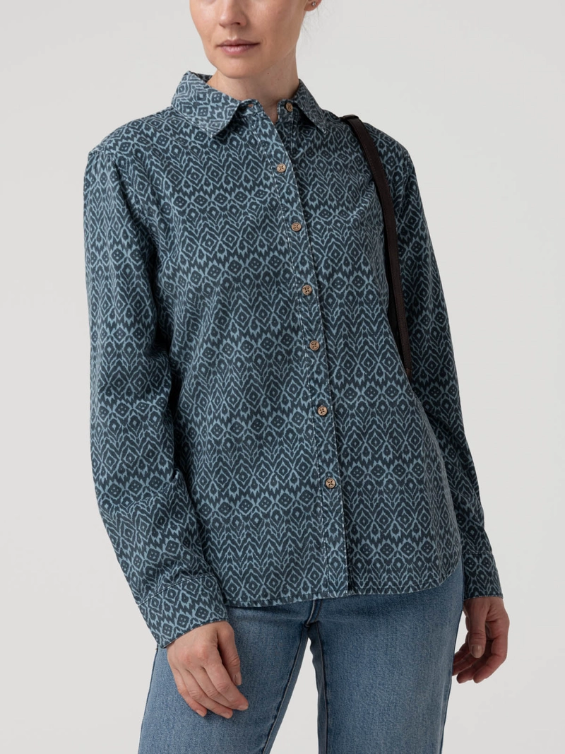 BLUSA ALGODON MUJER GENARIO AZUL ROCKFORD - 5