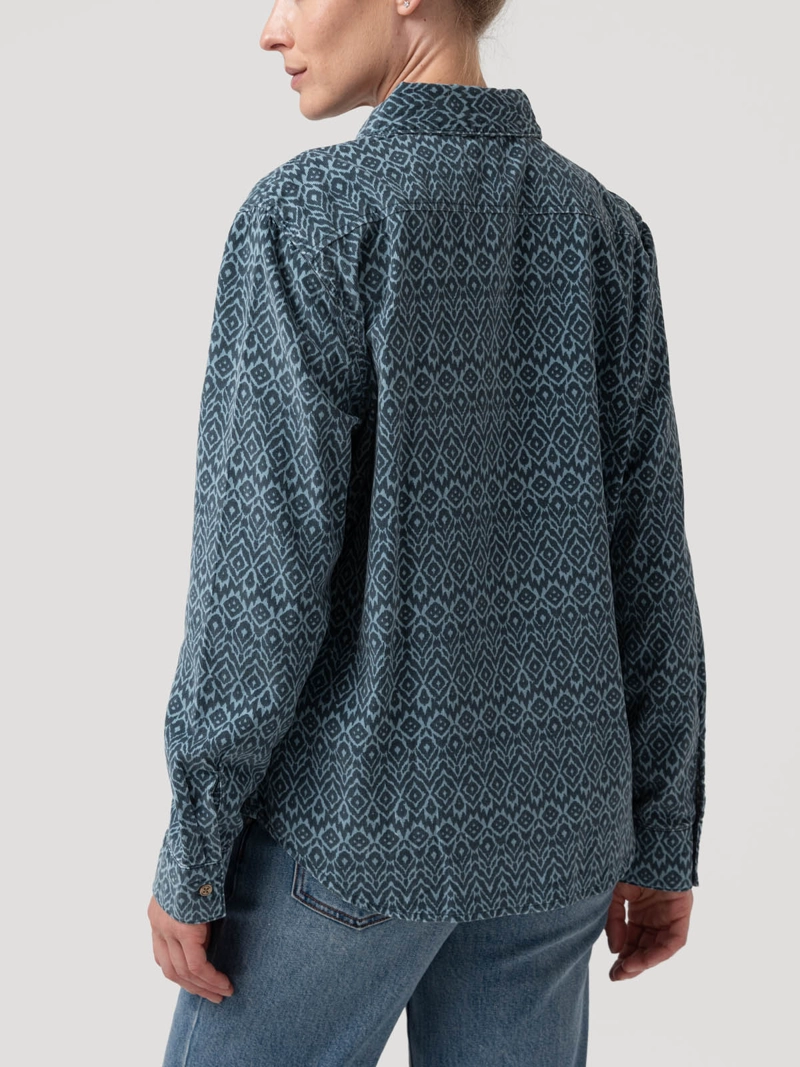 BLUSA ALGODON MUJER GENARIO AZUL ROCKFORD - 6