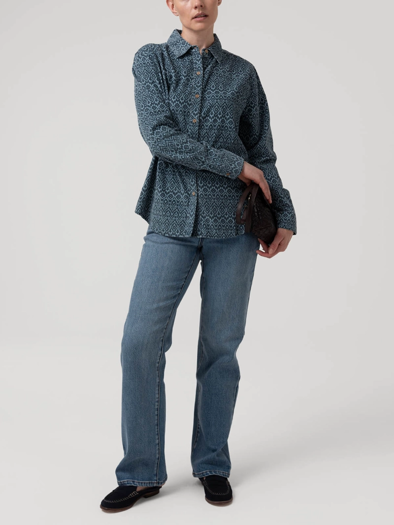 BLUSA ALGODON MUJER GENARIO AZUL ROCKFORD - 8