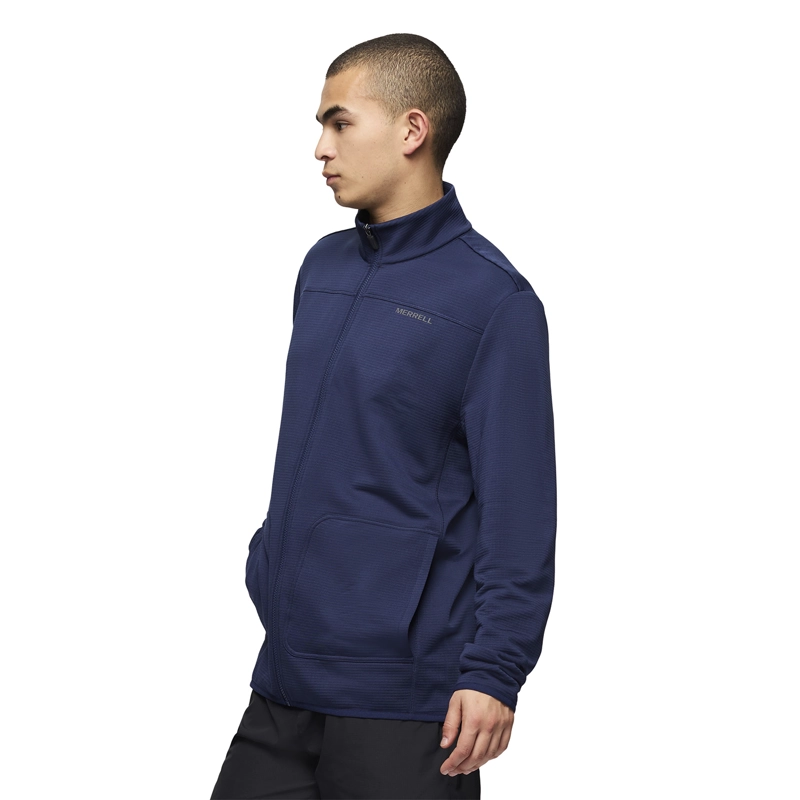 POLAR HOMBRE LAWRENCE FULL ZIP AZUL MERRELL - 2