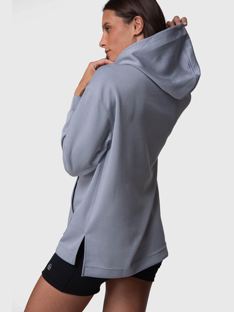 POLERON MUJER HOODIE MARA REC GRIS CLARO BSOUL - 2