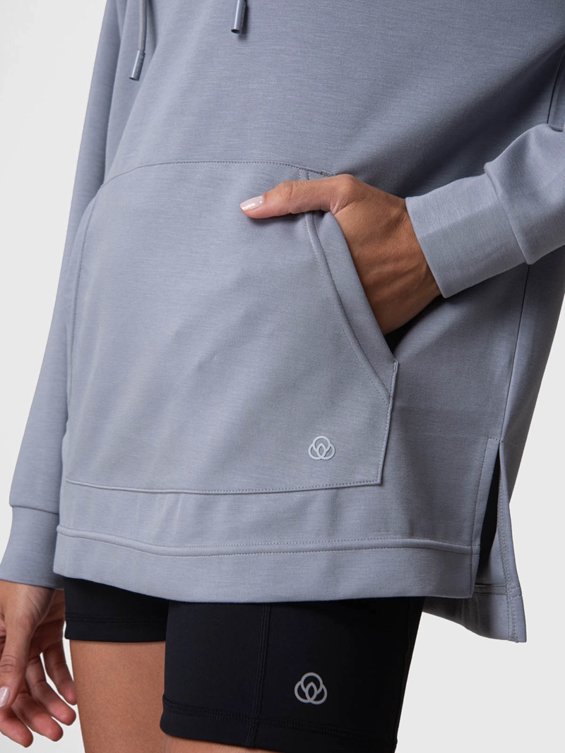 POLERON MUJER HOODIE MARA REC GRIS CLARO BSOUL - 5