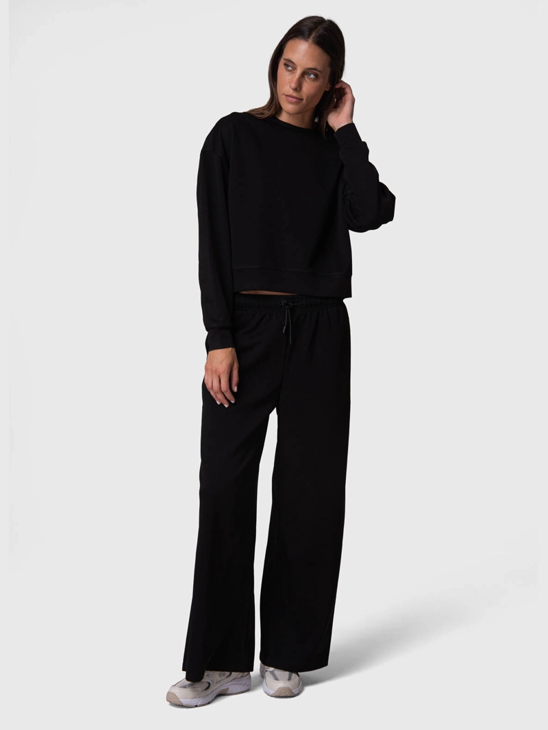 PANTALON BUZO MUJER WIDE LEG PAZ REC NEGRO BSOUL - 2