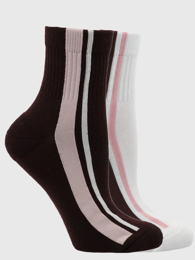 CALCETINES 2 PACK LIA WINE/WHITE BSOUL - 1