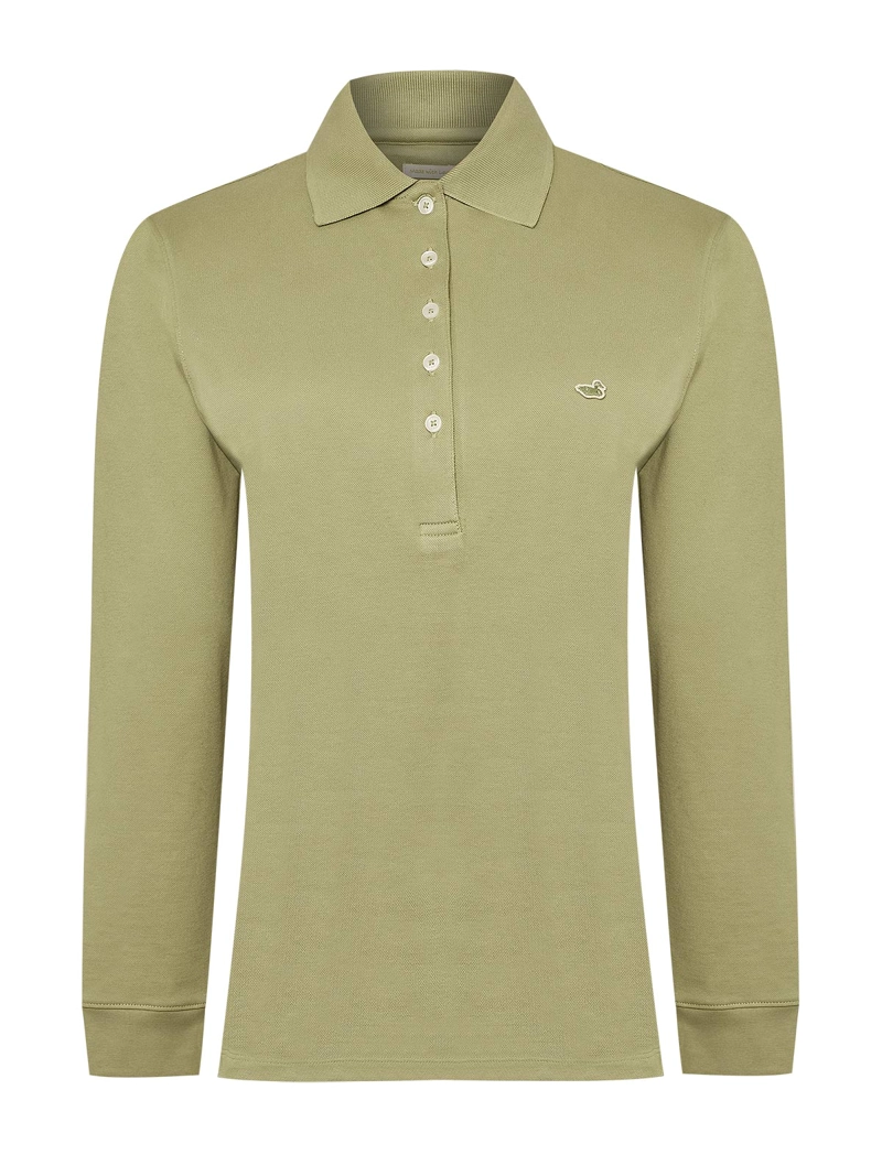 POLERA ALGODON PIMA MUJER GODWIN VERDE ROCKFORD - 1