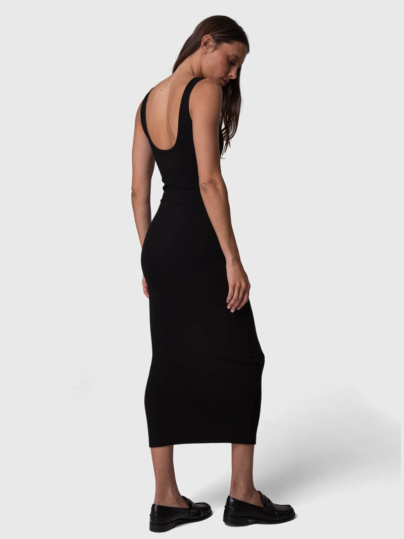 VESTIDO LONG DRESS ALOE NEGRO BSOUL - 2