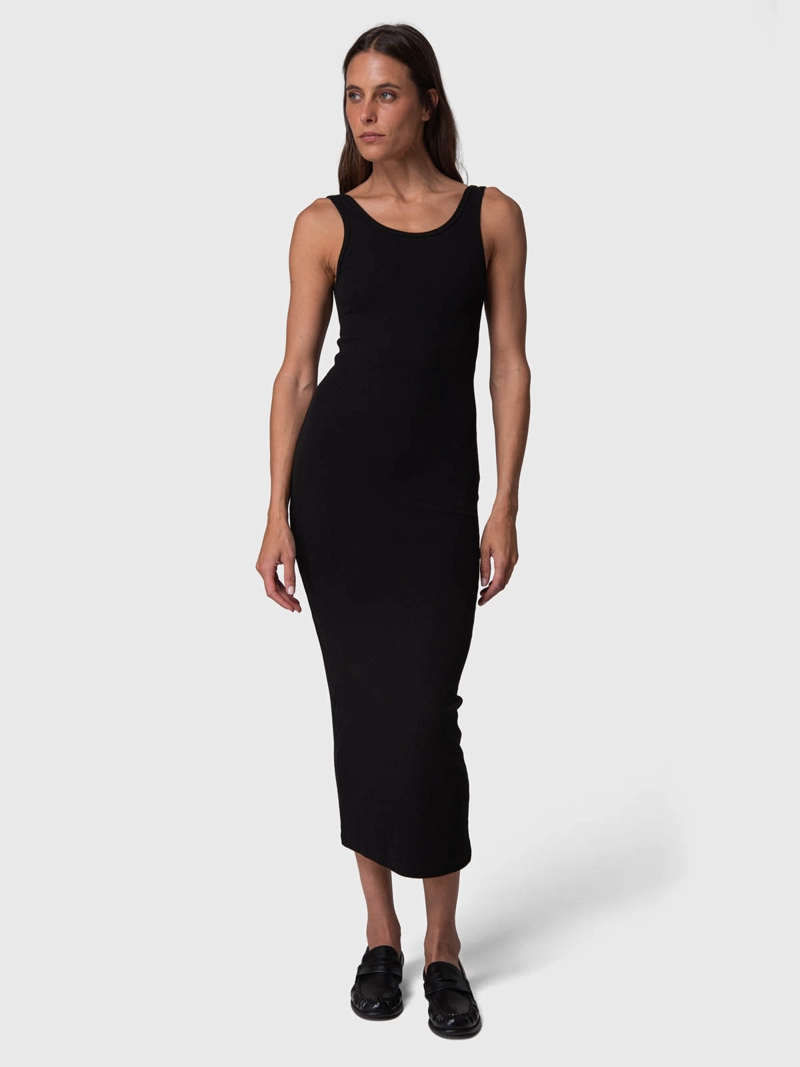 VESTIDO LONG DRESS ALOE NEGRO BSOUL - 4