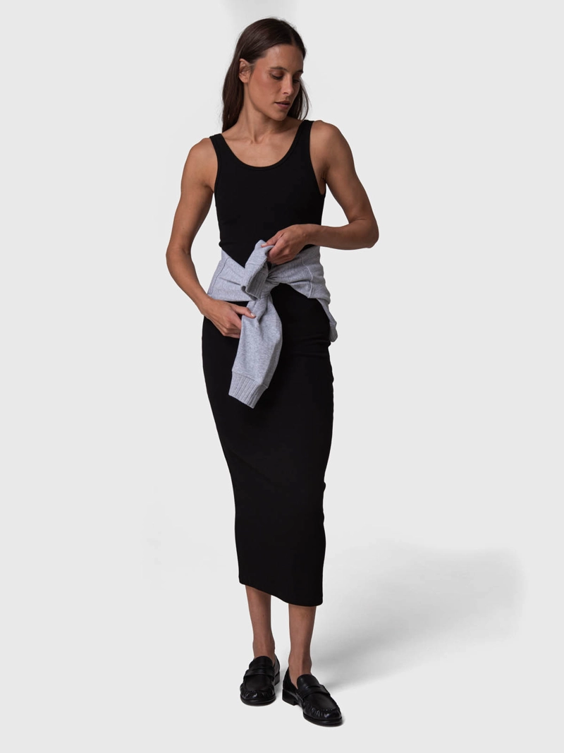 VESTIDO LONG DRESS ALOE NEGRO BSOUL - 7